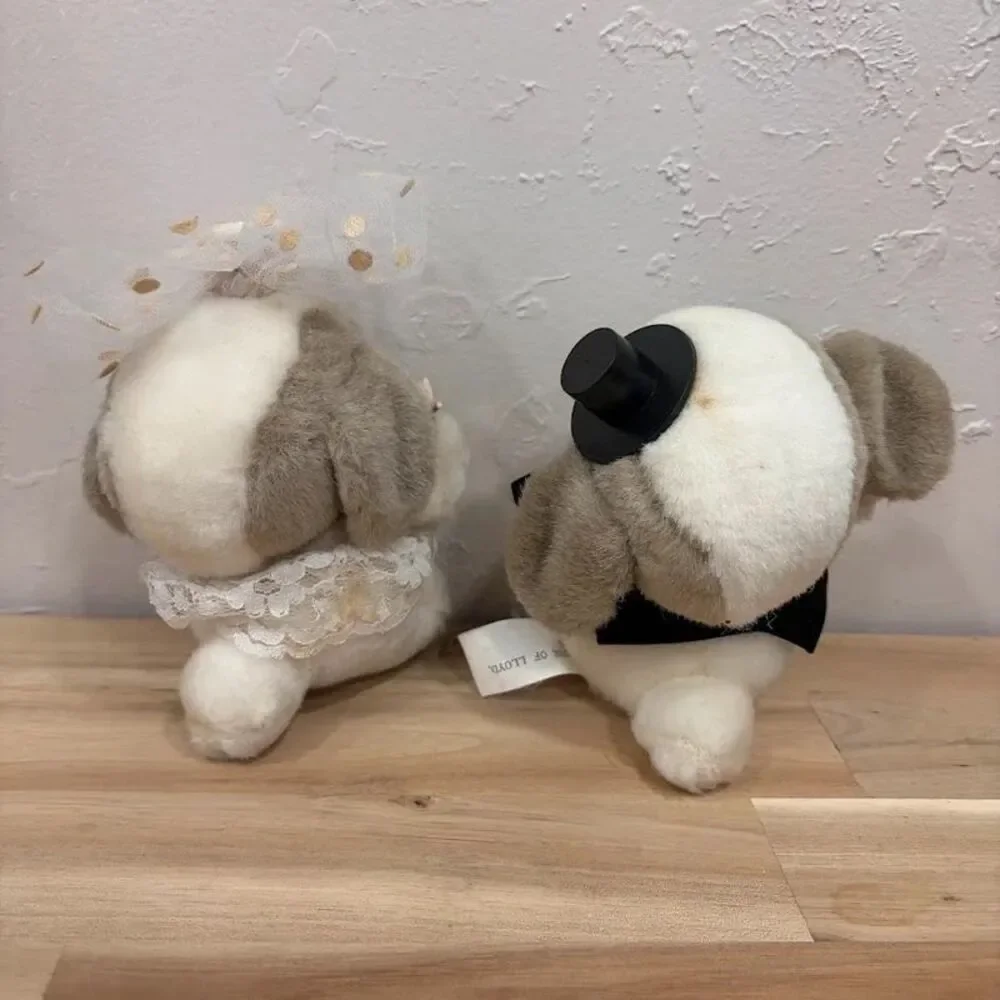 Vintage House of Lloyd Dog Plush Bride and Groom